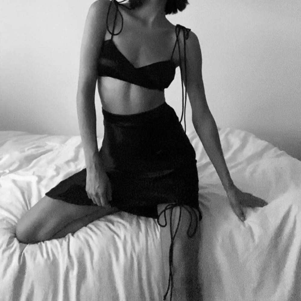SALTY/STYLE UNLABELLED black two piece set